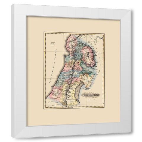 Palestine Israel - Lucas 1823 White Modern Wood Framed Art Print by Lucas