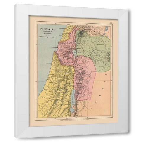 Middle East Palestine Israel - Case 1878 White Modern Wood Framed Art Print by Case