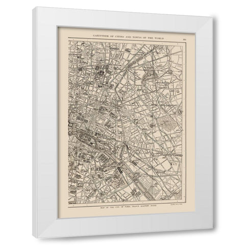 Eastern Paris France Europe - Reynold 1921 White Modern Wood Framed Art Print by Reynold