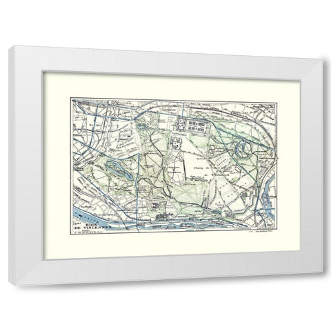 Europe Bois de Vincennes Paris France - Colton White Modern Wood Framed Art Print by Colton