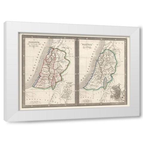 Middle East Palestine Israel - Monin 1839 White Modern Wood Framed Art Print by Monin