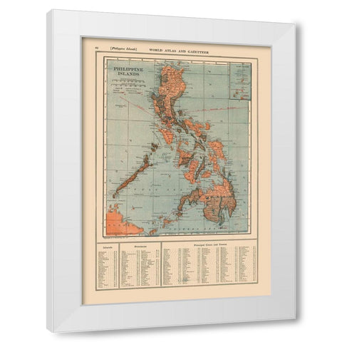 Asia Philippine Islands - Reynold 1921 White Modern Wood Framed Art Print by Reynold