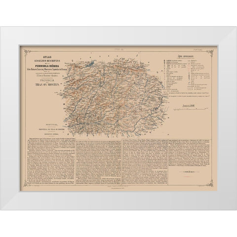 Europe Tras os Montes Province Portugal White Modern Wood Framed Art Print by Valverde