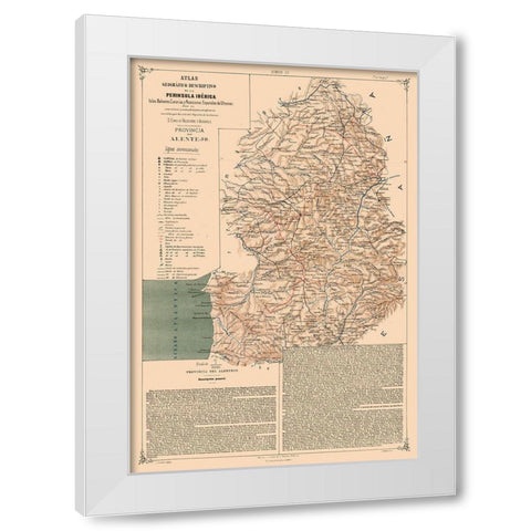 Europe Alentejo Province Portugal - Valverde 1880 White Modern Wood Framed Art Print by Valverde