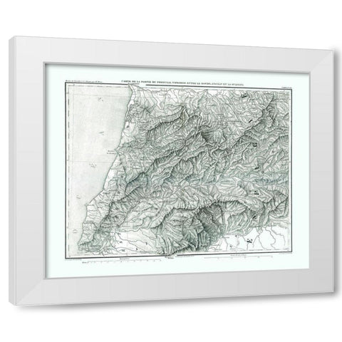 Europe Portugal - Thiers 1866 White Modern Wood Framed Art Print by Thiers