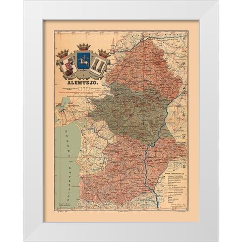 Europe Portugal Alentejo - Martine 1904 White Modern Wood Framed Art Print by Martine