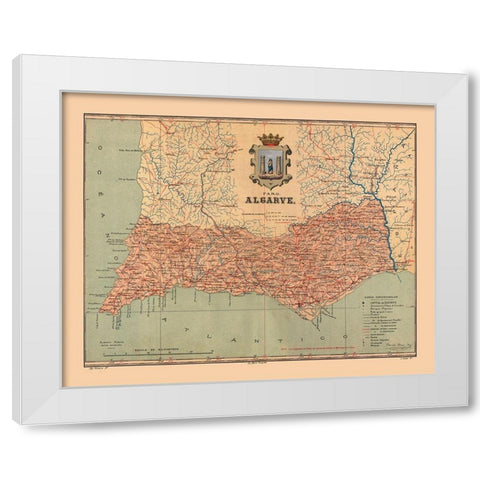 Europe Portugal Algarve - Martine 1904 White Modern Wood Framed Art Print by Martine