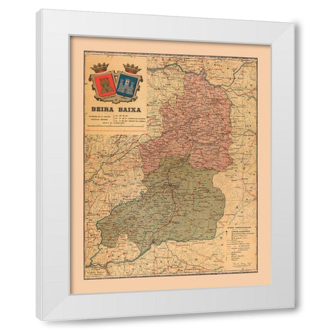 Europe Portugal Beira Baixa - Martine 1904 White Modern Wood Framed Art Print by Martine