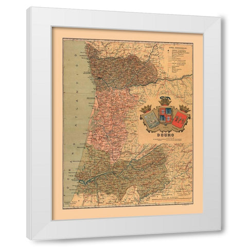 Europe Portugal Douro - Martine 1904 White Modern Wood Framed Art Print by Martine