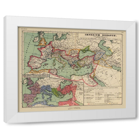 Middle East Roman Empire - Kiepert 1903 White Modern Wood Framed Art Print by Kiepert