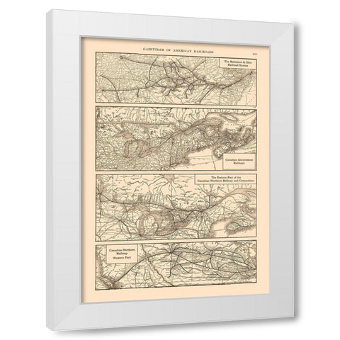 Baltimore, Ohio, Canada - Railroad - Reynold 1921 White Modern Wood Framed Art Print by Reynold