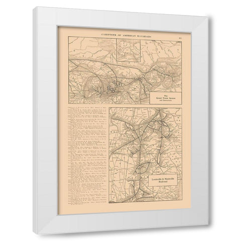 Grand Trunk System, Louisville, Nashville White Modern Wood Framed Art Print by Reynold