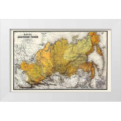 Old Russia - Meyer 1868 White Modern Wood Framed Art Print by Meyer