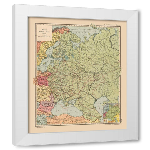 Russia - Streit 1913 White Modern Wood Framed Art Print by Streit