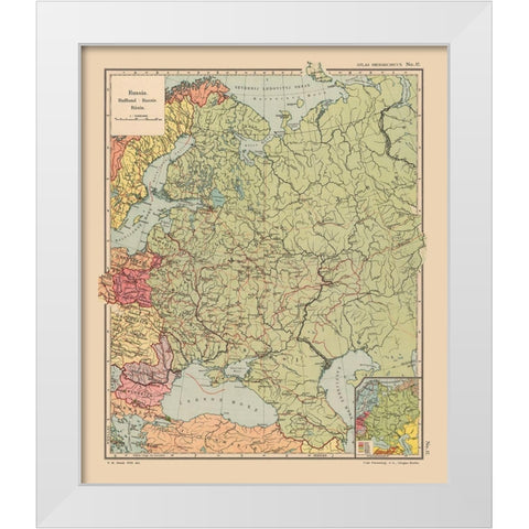 Russia - Streit 1913 White Modern Wood Framed Art Print by Streit