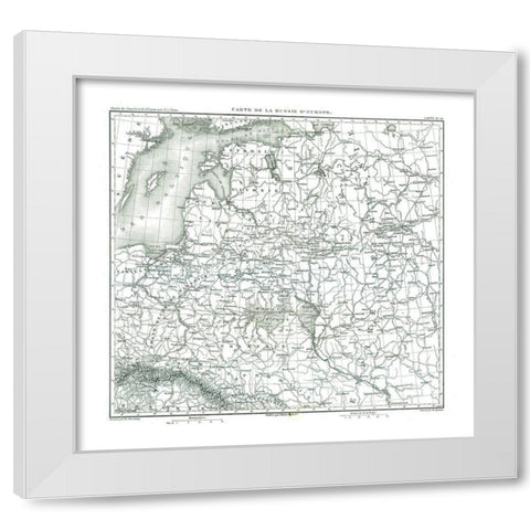 Russia - Thiers 1866 White Modern Wood Framed Art Print by Thiers