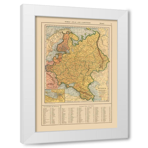 Russia - Reynold 1921 White Modern Wood Framed Art Print by Reynold