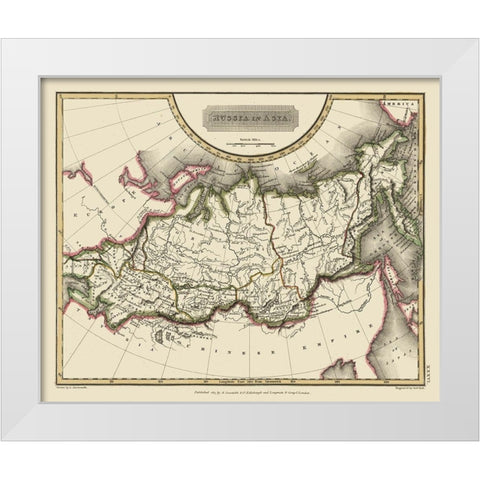 Asia Russia - Constable 1817 White Modern Wood Framed Art Print by Constable