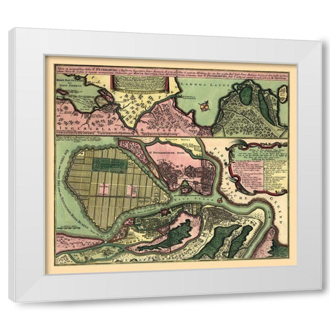 Saint Petersburg Russia Europe - Seutter White Modern Wood Framed Art Print by Seutter