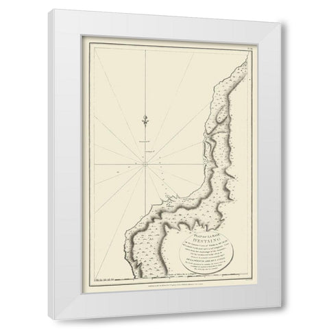 Asia Bay of DEstaing Russia - Robinson 1798 White Modern Wood Framed Art Print by Robinson