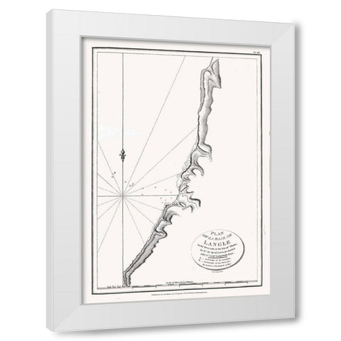 Asia Bay of Langle Russia - Robinson 1798 White Modern Wood Framed Art Print by Robinson