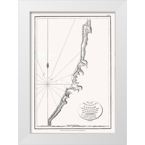 Asia Bay of Langle Russia - Robinson 1798 White Modern Wood Framed Art Print by Robinson