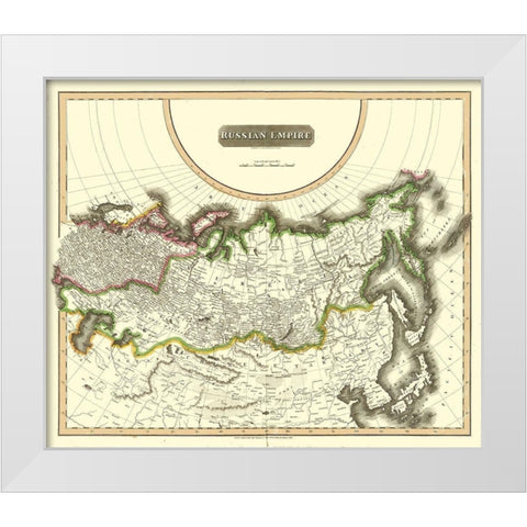 Russian Asia Empire Russia - Thomson 1814 White Modern Wood Framed Art Print by Thomson