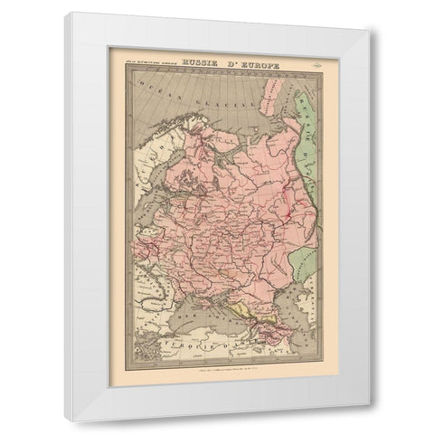 Europe Russia White Modern Wood Framed Art Print by Unknown