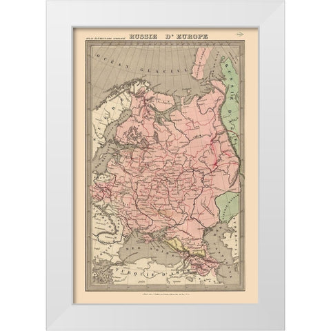 Europe Russia White Modern Wood Framed Art Print by Unknown