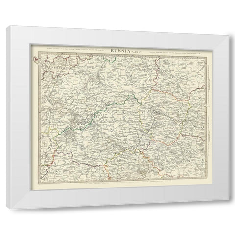 Europe Western Russia - Baldwin 1834 White Modern Wood Framed Art Print by Baldwin