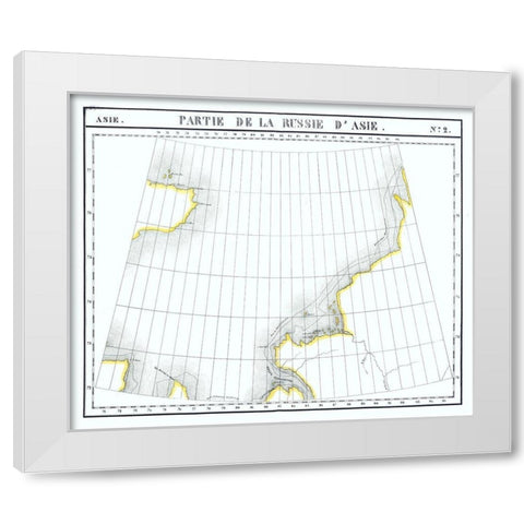 Russia White Modern Wood Framed Art Print by Unknown