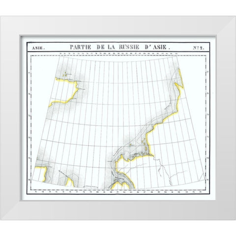 Russia White Modern Wood Framed Art Print by Unknown