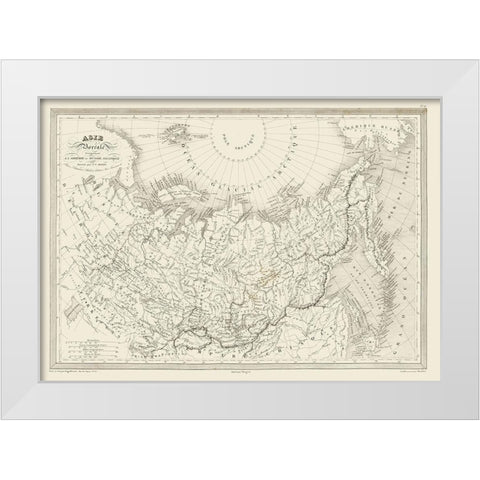 Siberia North Asia Russia - Monin White Modern Wood Framed Art Print by Monin