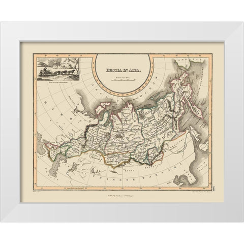 Asia Russia - Thomson White Modern Wood Framed Art Print by Thomson