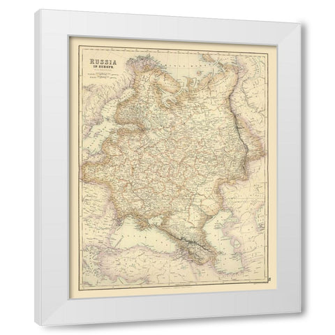 Europe Russia - Swanston White Modern Wood Framed Art Print by Swanston