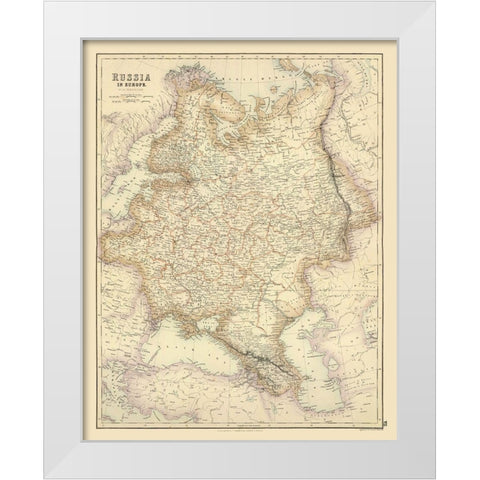 Europe Russia - Swanston White Modern Wood Framed Art Print by Swanston