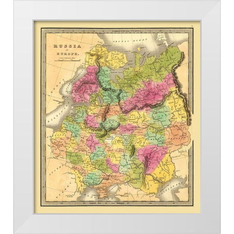 Europe Russia White Modern Wood Framed Art Print by Unknown