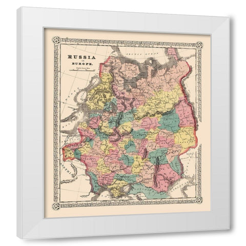 European Russia White Modern Wood Framed Art Print by Unknown