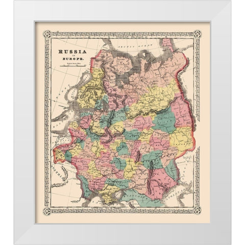 European Russia White Modern Wood Framed Art Print by Unknown