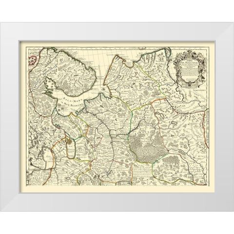 Ancient Russia - De Lisle White Modern Wood Framed Art Print by De L''isle