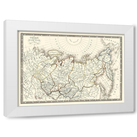 Siberia Russia - Monin White Modern Wood Framed Art Print by Monin