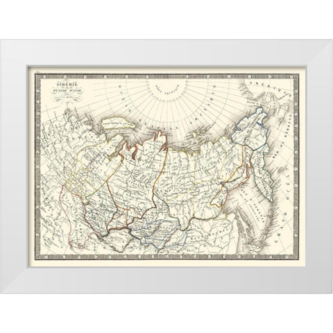 Siberia Russia - Monin White Modern Wood Framed Art Print by Monin