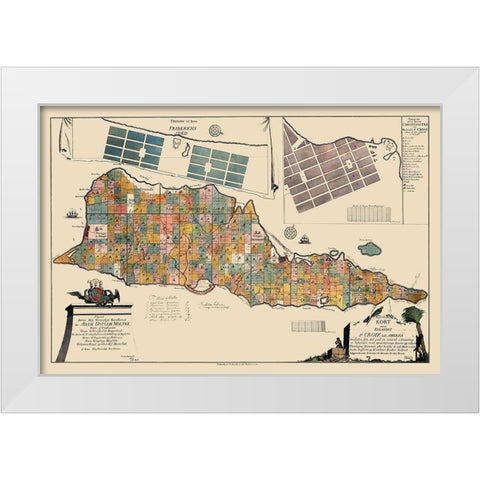 Caribbean Saint Croix Virgin Islands United States White Modern Wood Framed Art Print by Beck