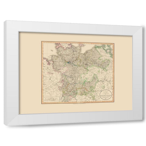 Lower Saxony Germany - Cary 1801 White Modern Wood Framed Art Print by Cary