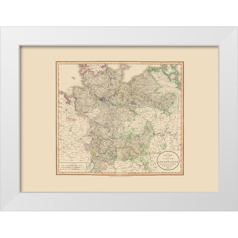 Lower Saxony Germany - Cary 1801 White Modern Wood Framed Art Print by Cary
