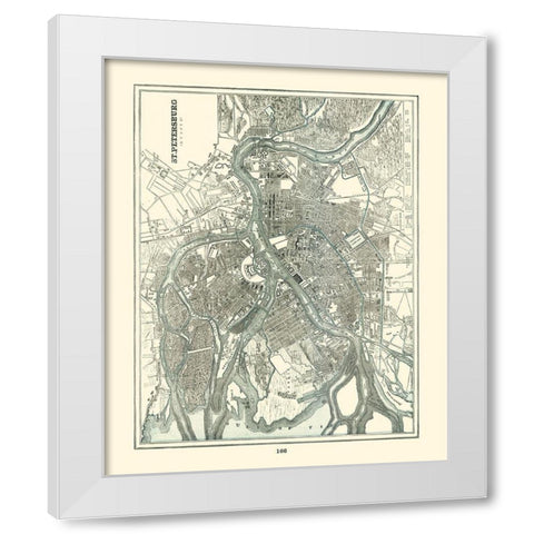 Saint Petersburg Russia - Rathbun 1893 White Modern Wood Framed Art Print by Rathbun