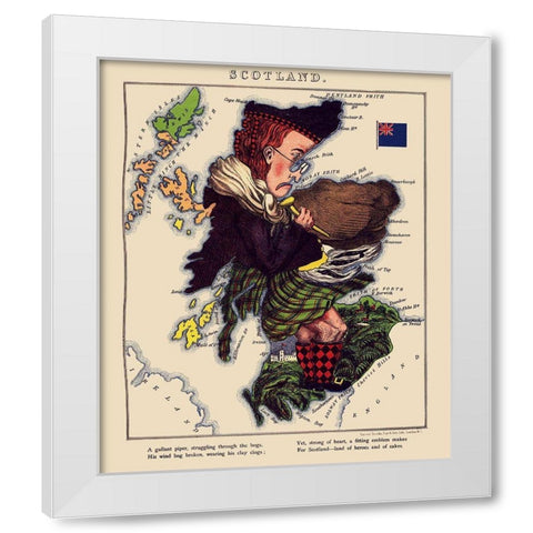 Great Britain Scotland - Lancaster 1869 White Modern Wood Framed Art Print by Lancaster