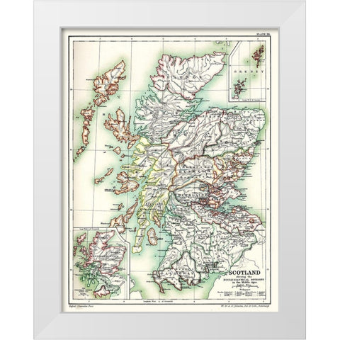 Religion Scotland - Poole 1902 White Modern Wood Framed Art Print by Poole