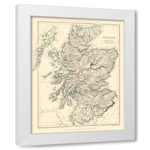 Scotland - Chapman 1847 White Modern Wood Framed Art Print by Chapman