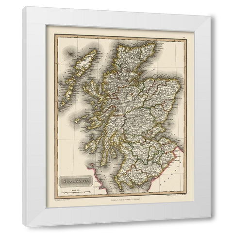 Scotland - Constable 1817 White Modern Wood Framed Art Print by Constable